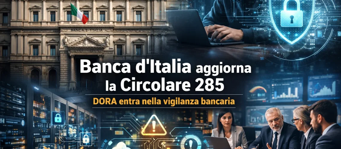 DORA entra nella vigilanza bancaria. Nuovi obblighi su rischio ICT, incidenti, outsourcing e TLPT.